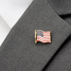 Waving American Flag Lapel Pin