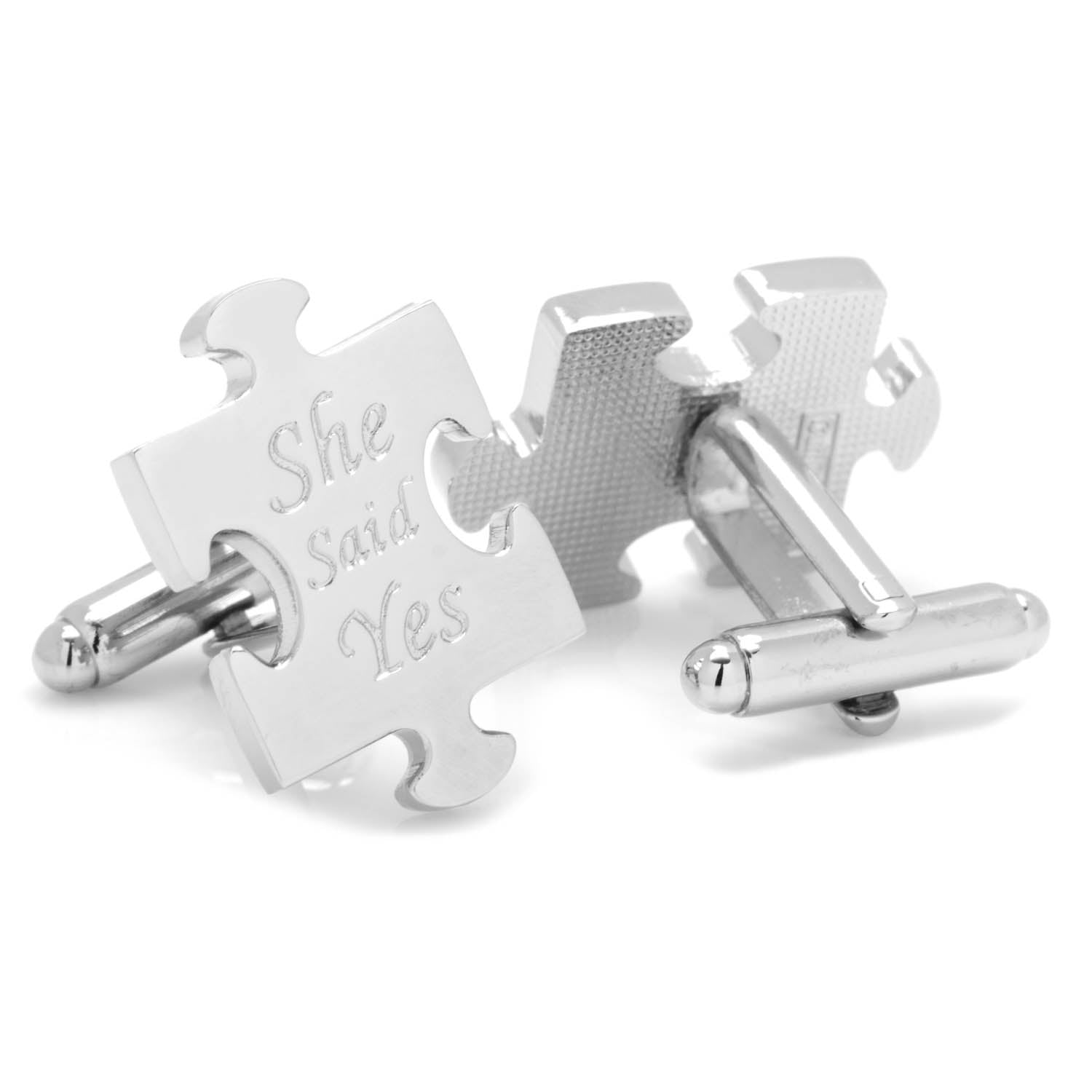  Cufflinks Wedding Puzzle Pieces Cufflinks Pair - Default Title - Bonton