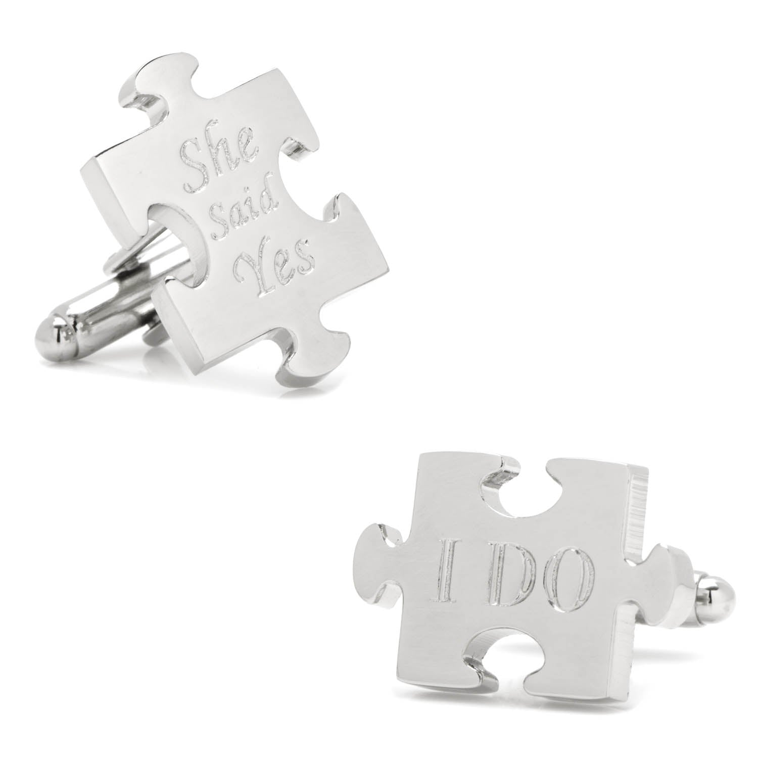  Cufflinks Wedding Puzzle Pieces Cufflinks Pair - Default Title - Bonton