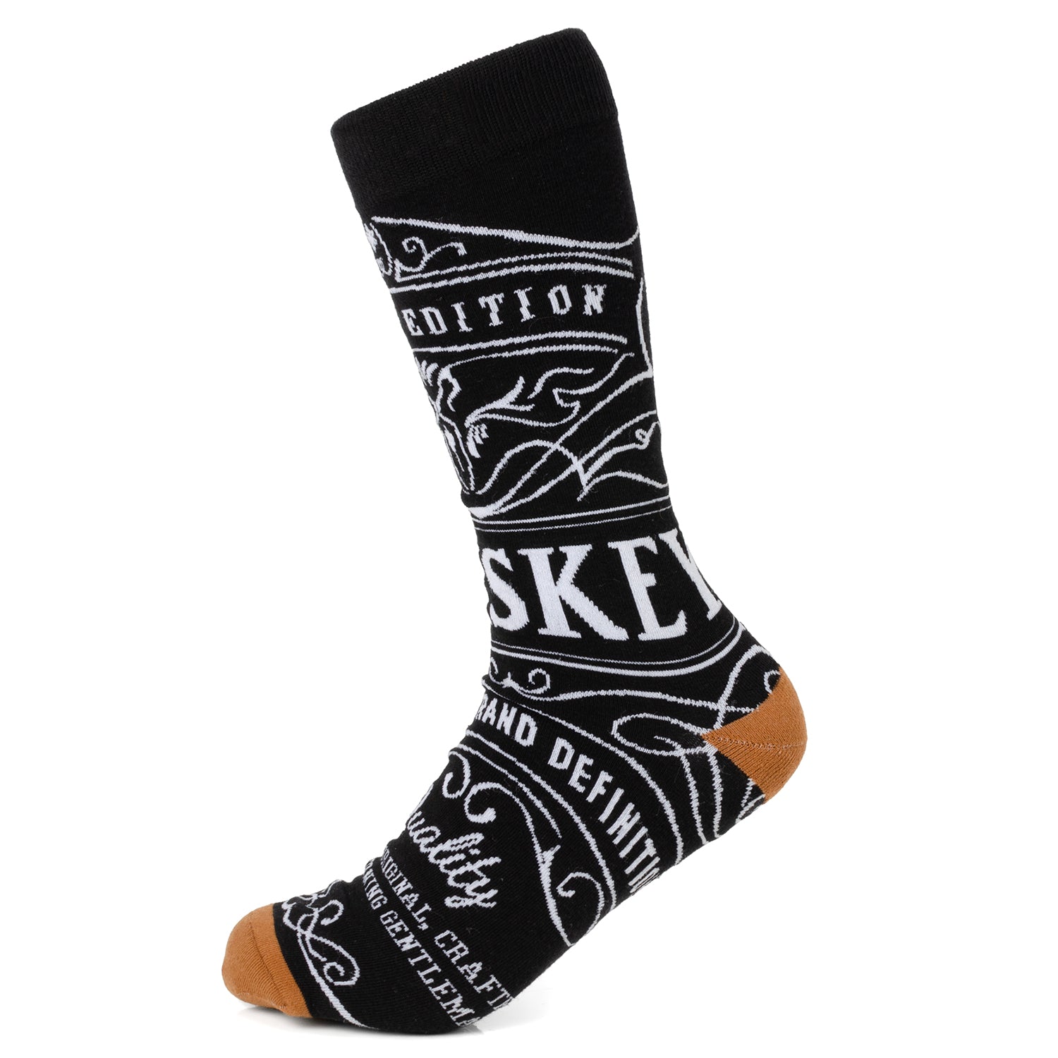  Cufflinks Whiskey Original Black Men's Socks - Default Title - Bonton