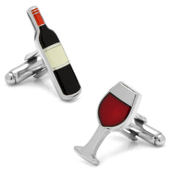 Wine and Bottle Cufflinks