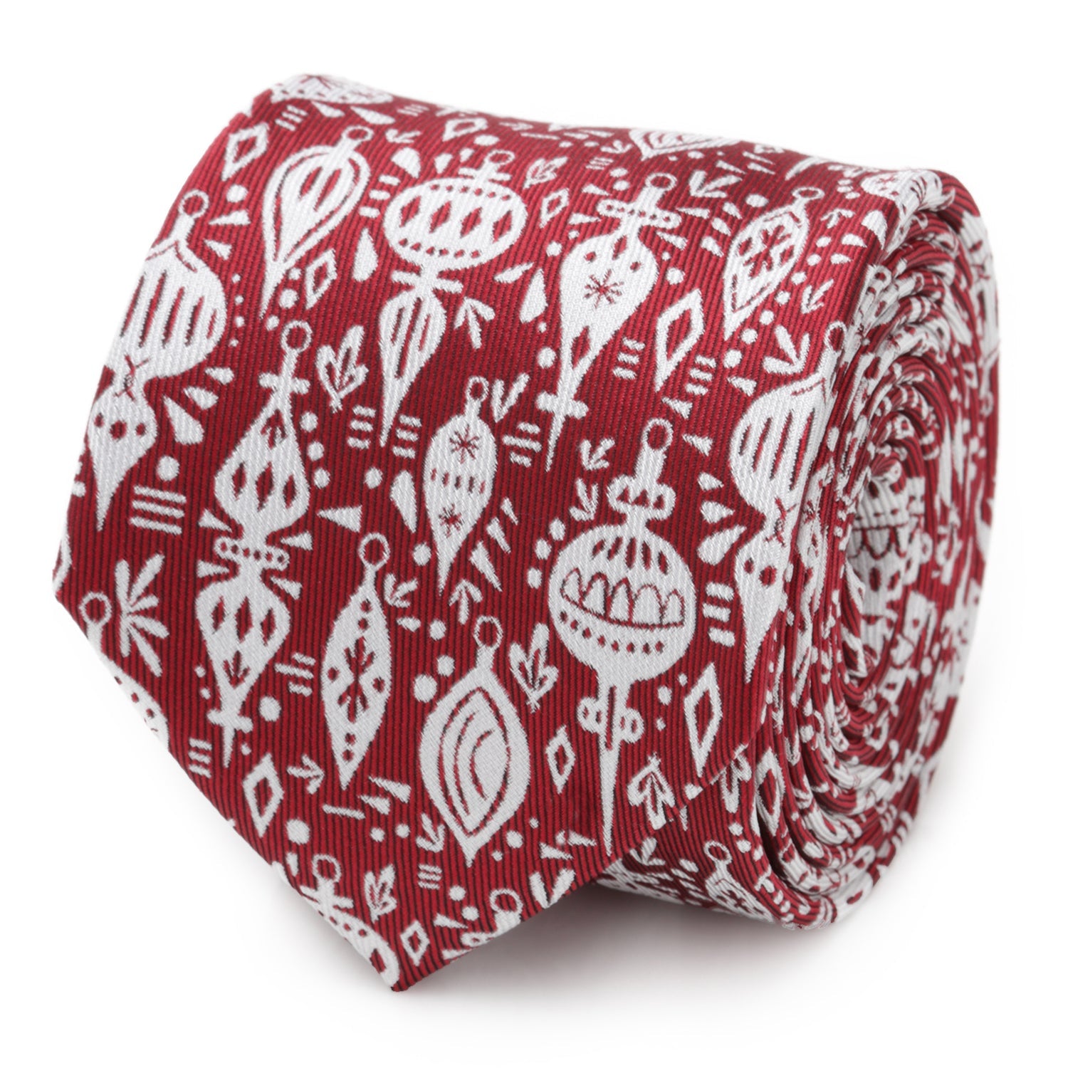  Cufflinks Christmas Wrap Red Men's Tie - Default Title - Bonton