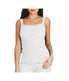 Women's Organic Cotton Seamless Ribbed Lace Camisole White