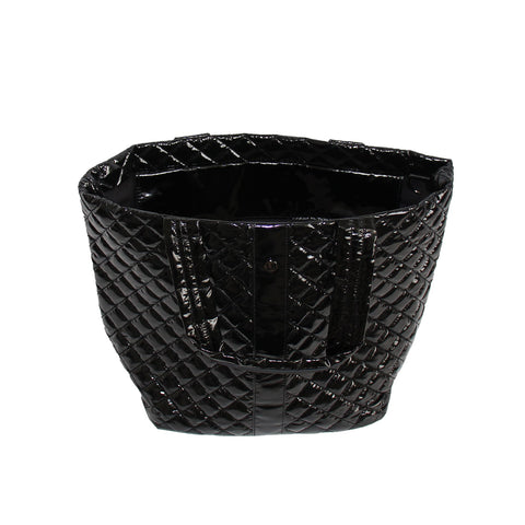 The Debra Diamond Tote Glossy Black