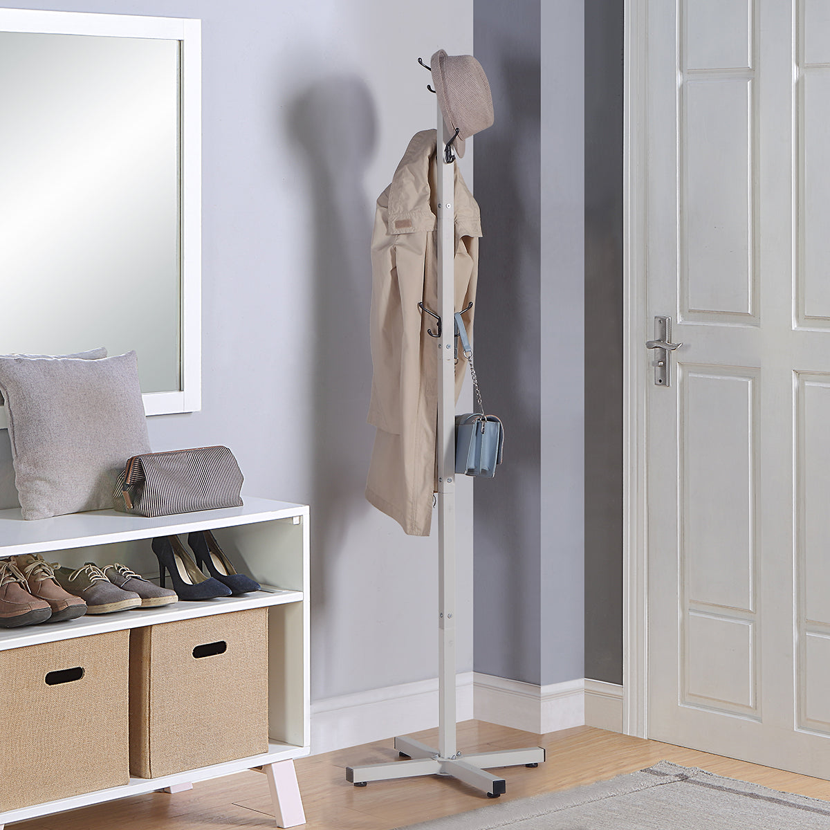  Coat Rack - White - Bonton