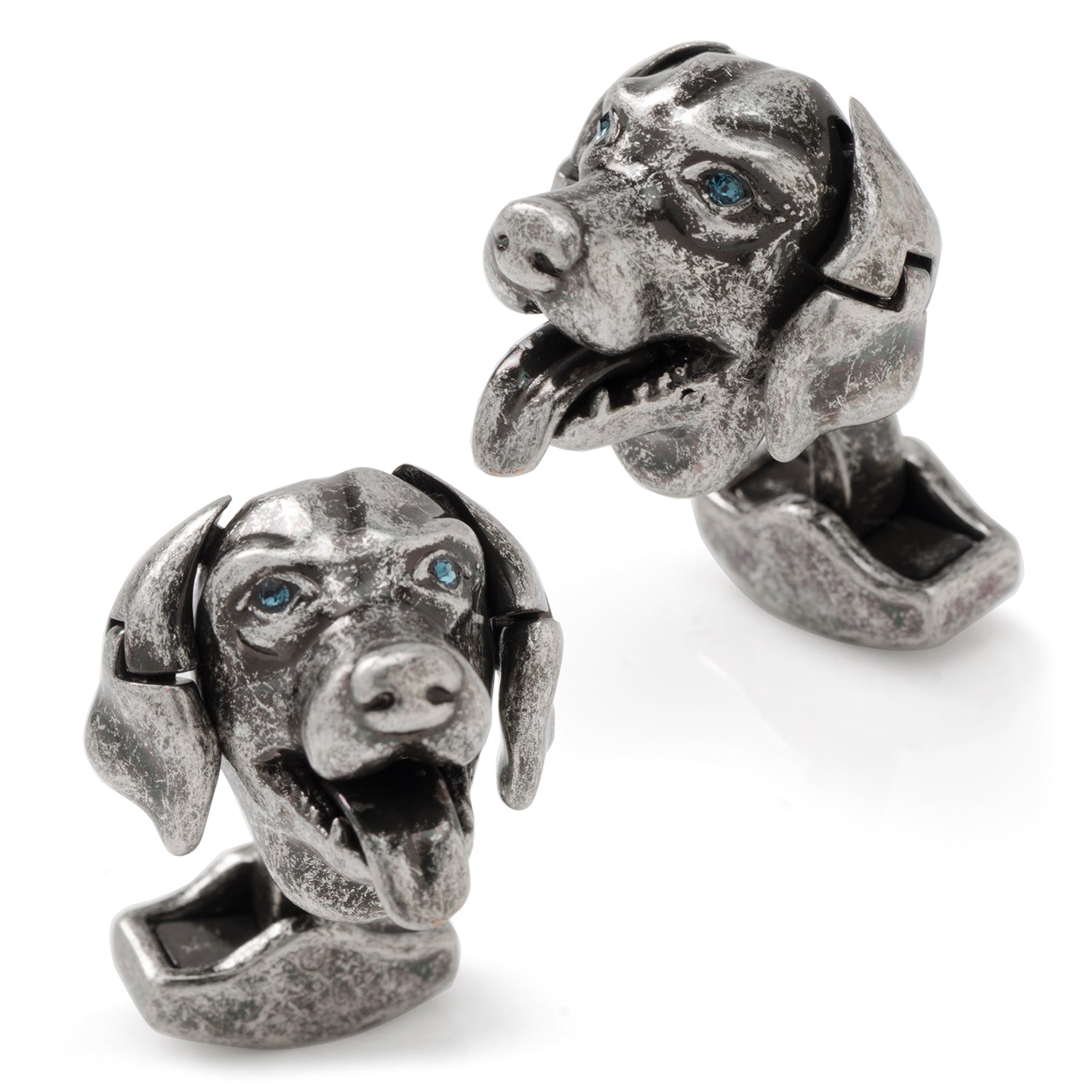  Cufflinks Swarovski Blue Eyed Mechanical Labrador Cufflinks - Default Title - Bonton