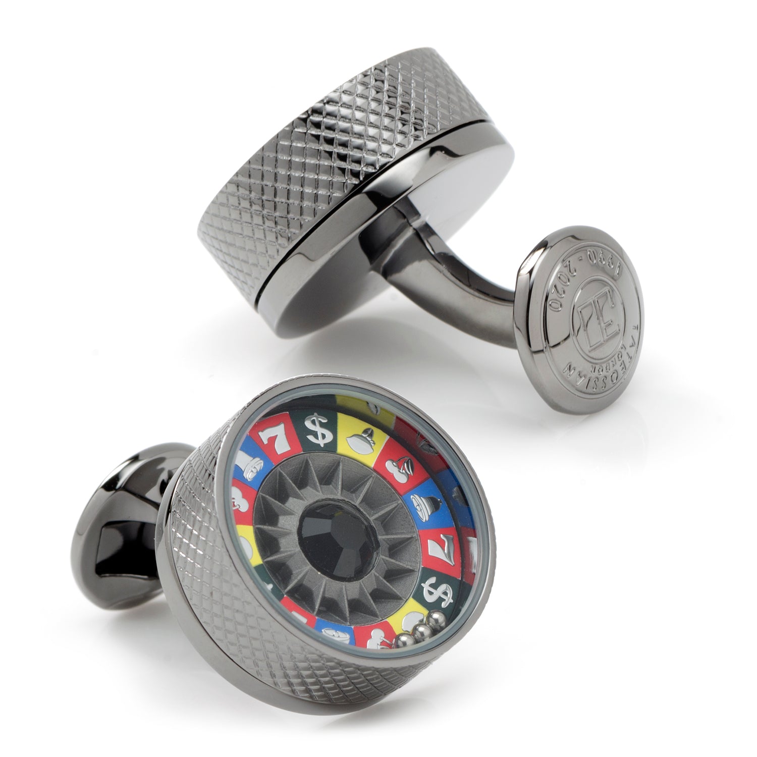  Cufflinks Fruit Machine Roulette Cufflinks - Default Title - Bonton