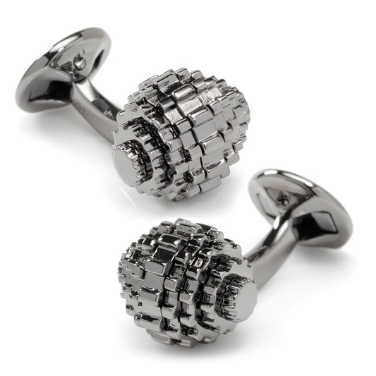 Moving Gunmetal Gear Cufflinks