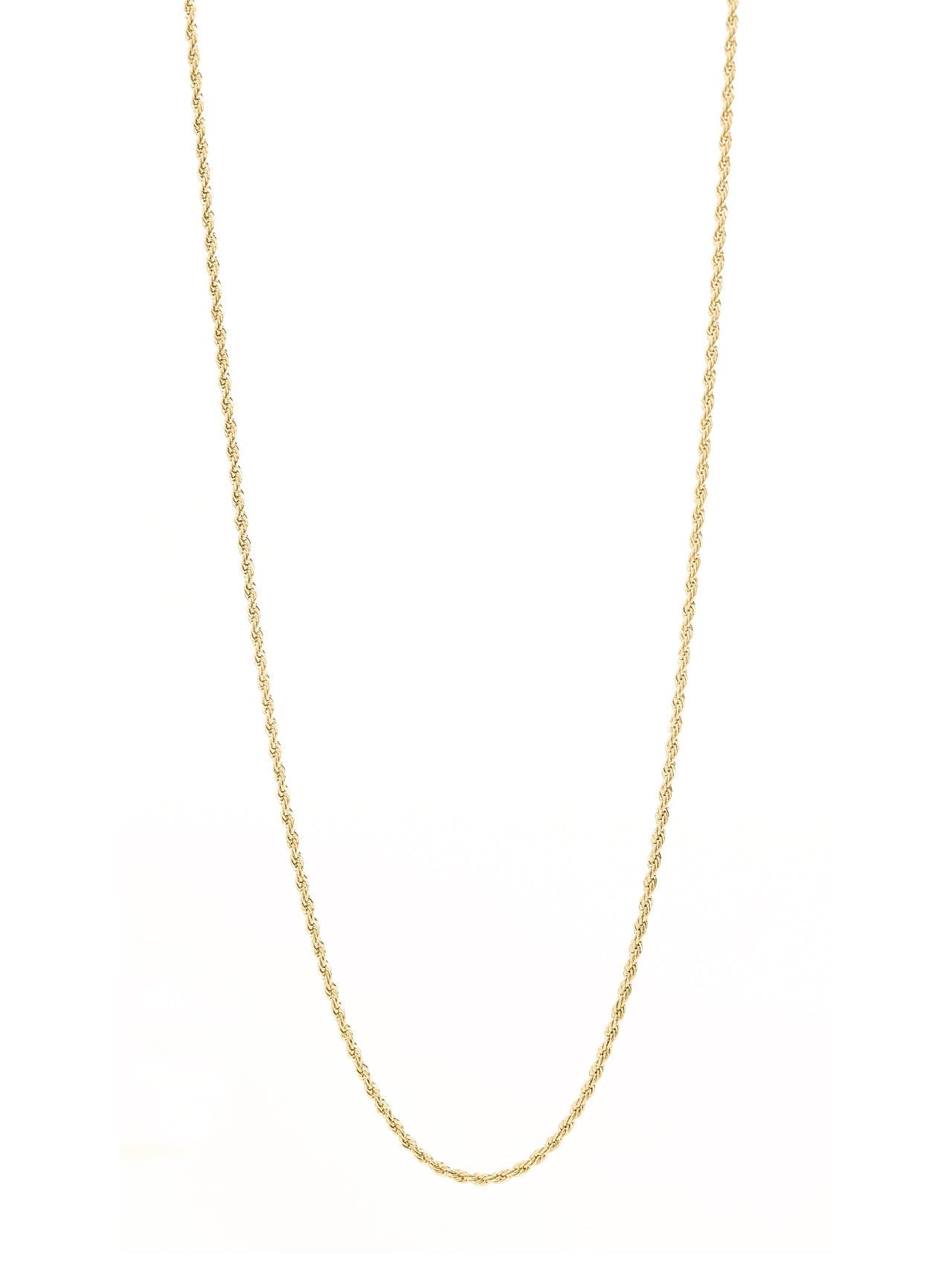  Kenneth Roberts Men's Stainless Steel Gold Rope Chain - Gold - Bonton