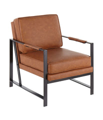 Franklin Arm Chair Black & Camel