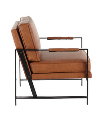 Franklin Arm Chair Black & Camel