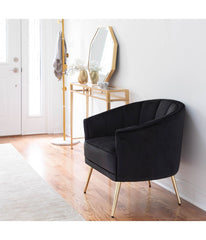 Tania Accent Chair Gold & Black