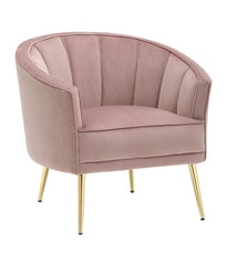 Tania Accent Chair Gold & Blush