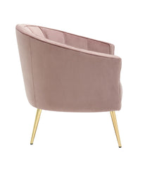 Tania Accent Chair Gold & Blush