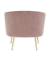 Tania Accent Chair Gold & Blush