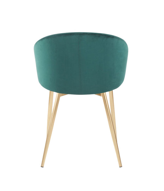 Claire Chair Gold & Emerald Green