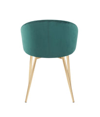 Claire Chair Gold & Emerald Green