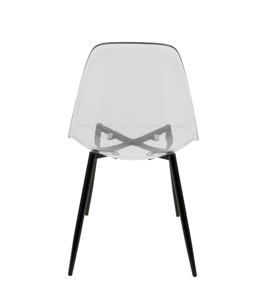 Clara Dining Chair - Set of 2 Black & Clear