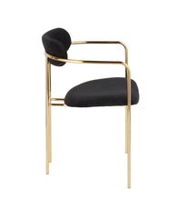 Demi Chair - Set of 2 Gold & Black