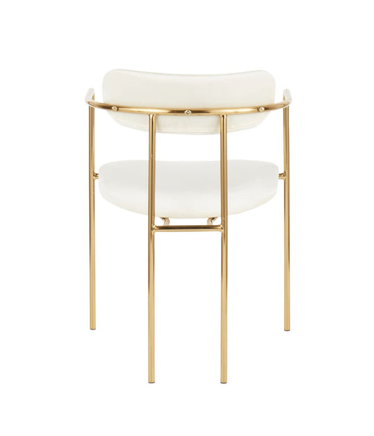 Demi Chair - Set of 2 Gold & Cream