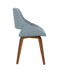 Fabrico Chair - Set of 2 Walnut & Blue