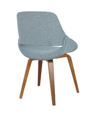 Fabrico Chair - Set of 2 Walnut & Blue