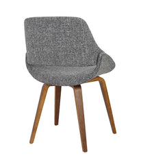 Fabrico Chair - Set of 2 Walnut & Grey