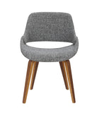 Fabrico Chair - Set of 2 Walnut & Grey