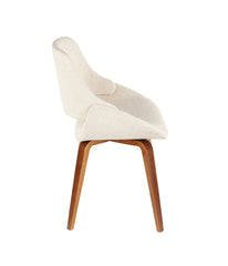 Fabrico Chair - Set of 2 Walnut & Cream