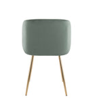 Fran Chair - Set of 2 Gold & Sage Green