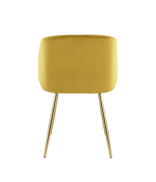 Fran Chair - Set of 2 Gold & Chartreuse