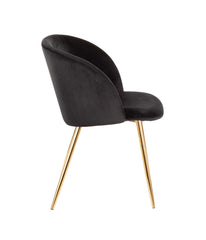 Fran Chair - Set of 2 Gold & Black