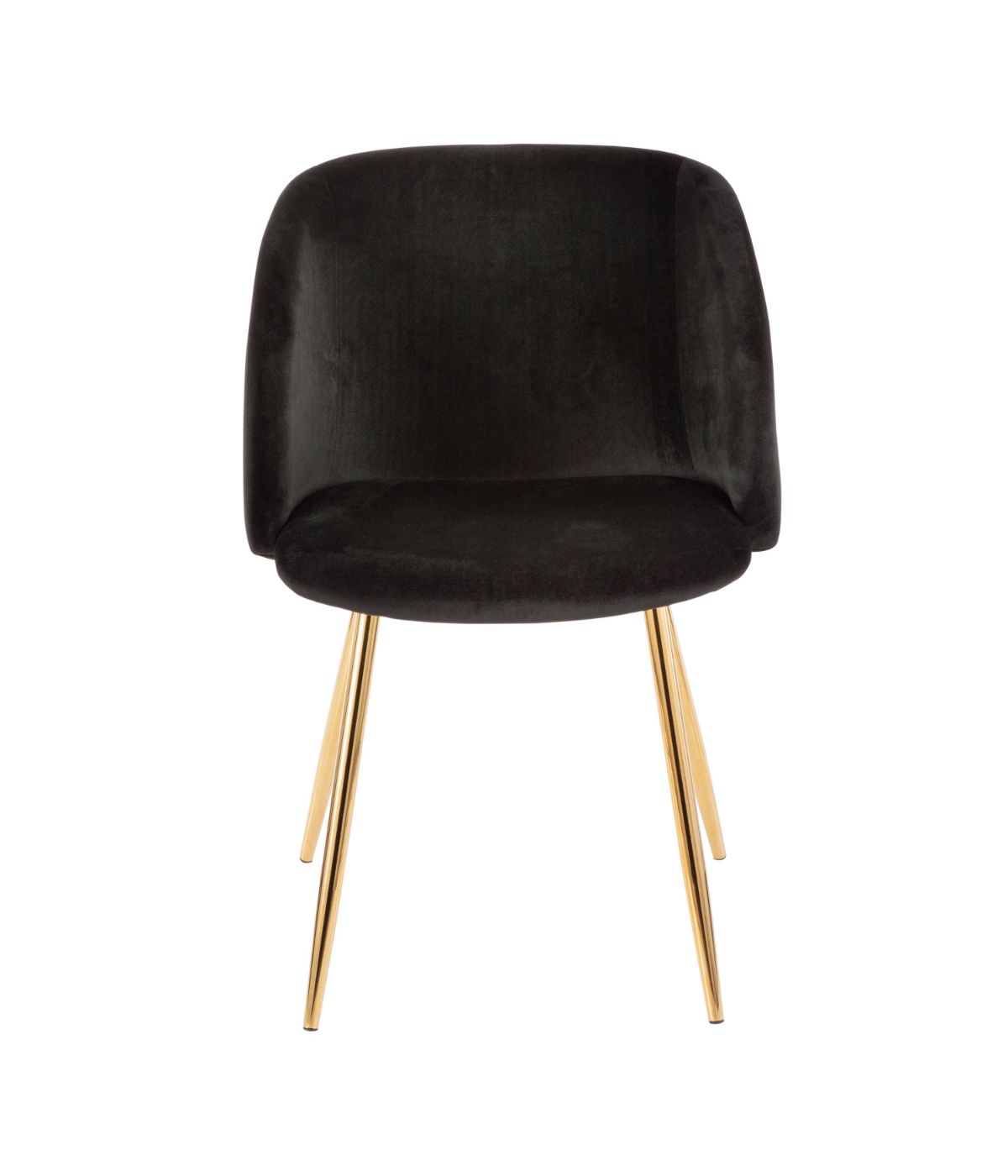  LumiSource Fran Chair - Set of 2 Gold & Black - Gold & Black - Bonton