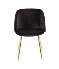 Fran Chair - Set of 2 Gold & Black