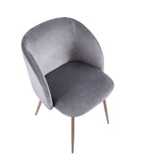 Fran Chair Walnut Grey - Set of 2 Walnut & Grey