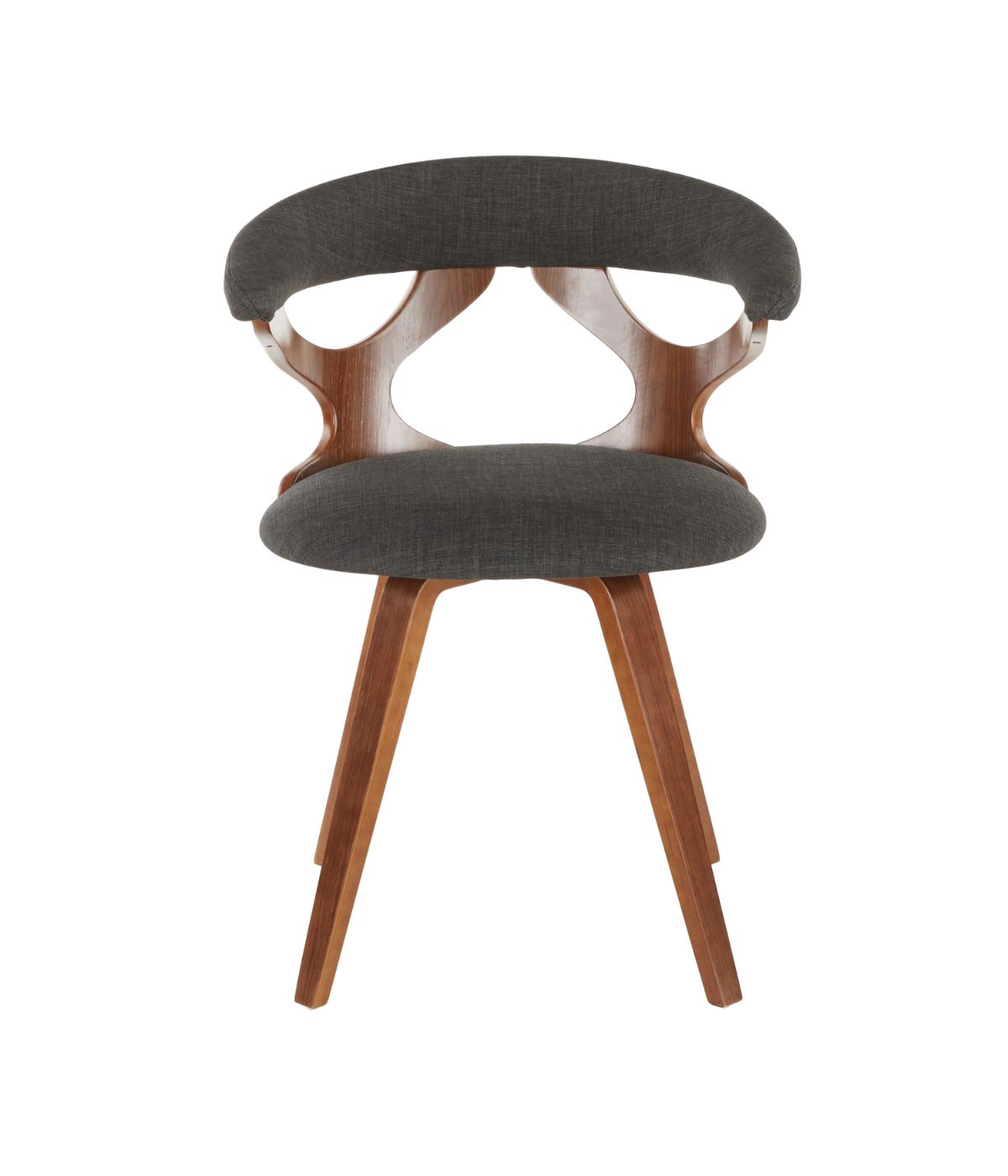  LumiSource Gardenia Chair Walnut & Charcoal - Walnut & Charcoal - Bonton