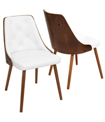 Gianna Chair Walnut & White