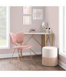 Madeline Chair - Set of 2 Gold & Blush Pink