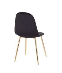 Pebble Chair - Set of 2 Gold & Black