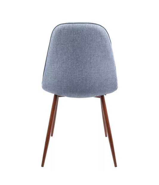 Pebble Dining Chair - Set of 2 Walnut & Blue