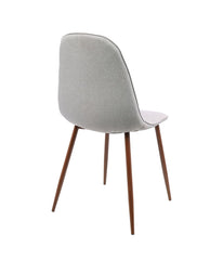 Pebble Dining Chair - Set of 2 Walnut & Grey