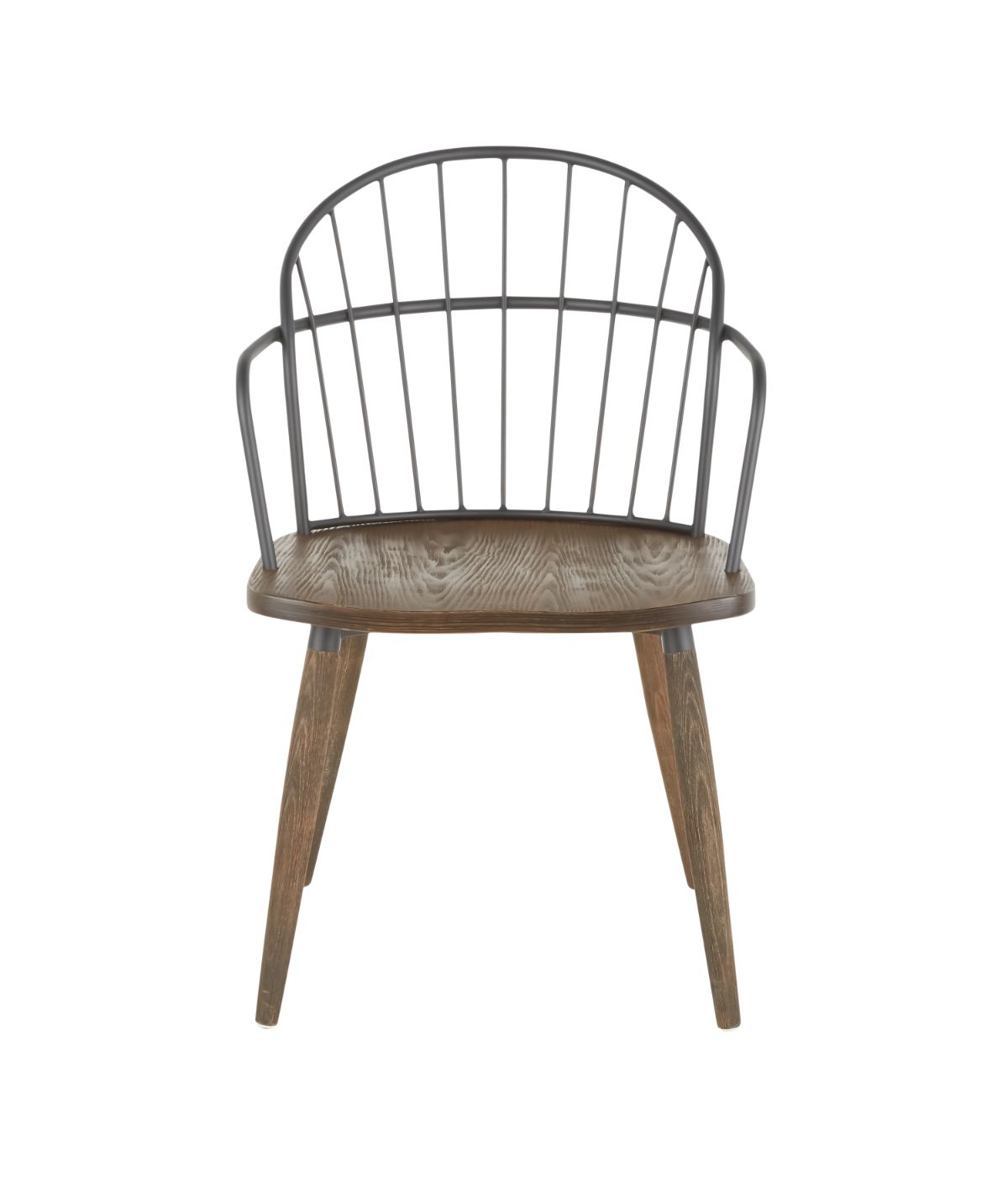  LumiSource Riley Chair Dark Walnut & Black - Dark Walnut & Black - Bonton