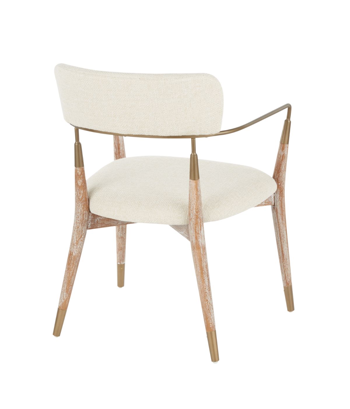  LumiSource Savannah Chair - Set of 2 Copper, White Washed & Cream - Copper, White Washed & Cream - Bonton