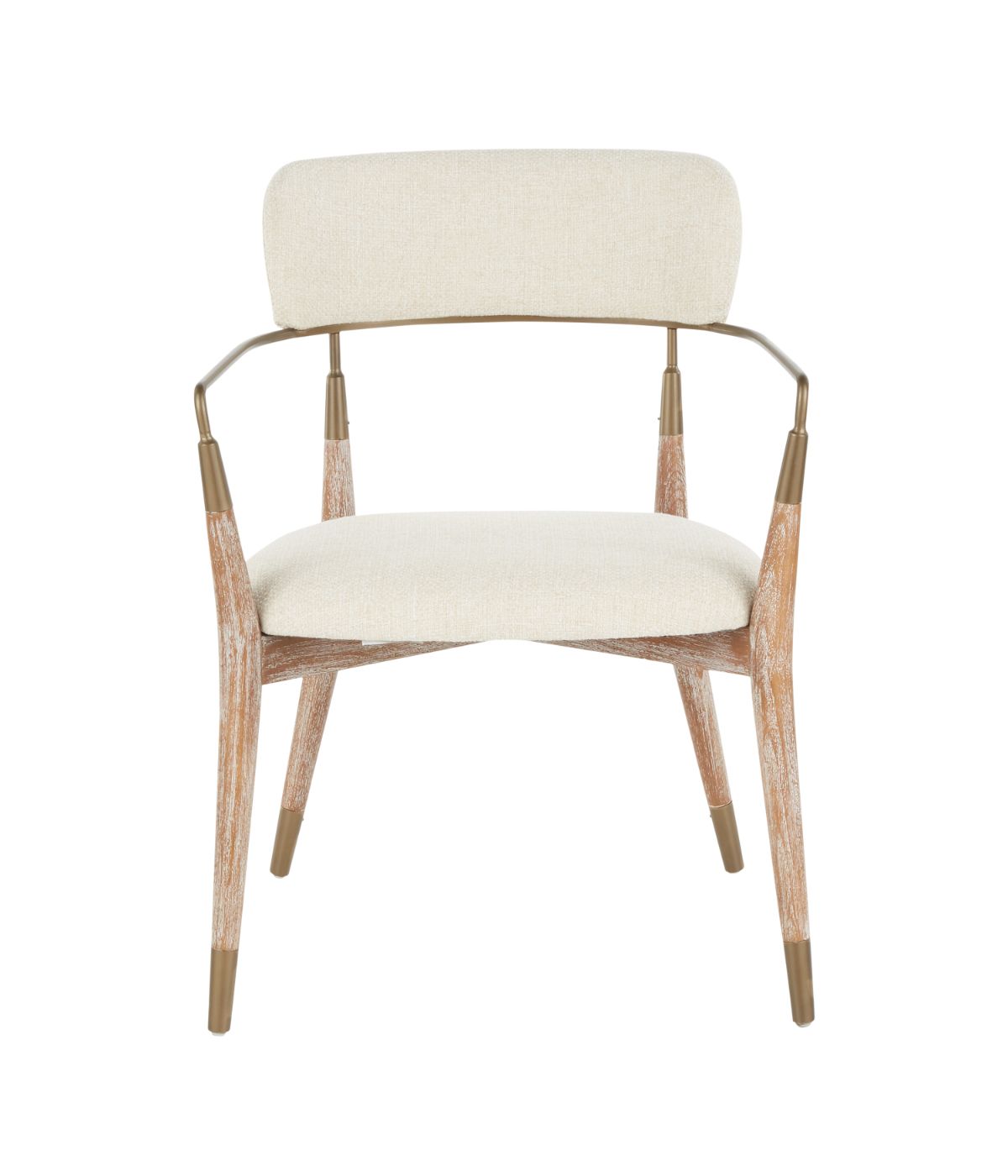  LumiSource Savannah Chair - Set of 2 Copper, White Washed & Cream - Copper, White Washed & Cream - Bonton