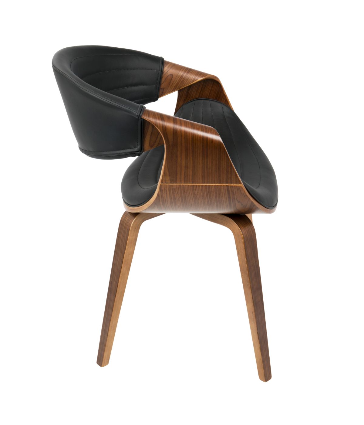  LumiSource Symphony Chair Walnut & Black - Walnut & Black - Bonton