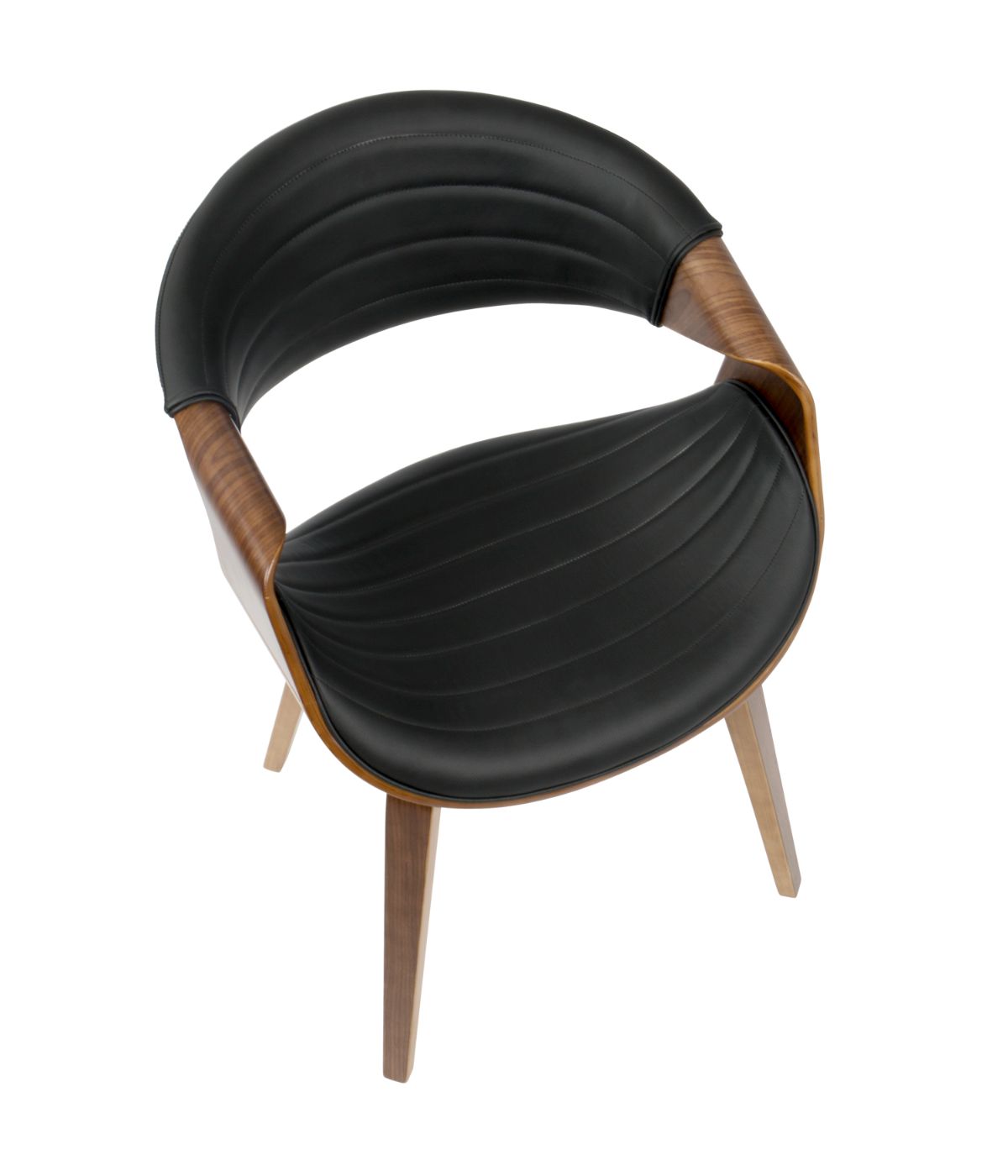  LumiSource Symphony Chair Walnut & Black - Walnut & Black - Bonton