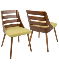 Trevi Chair Walnut & Green