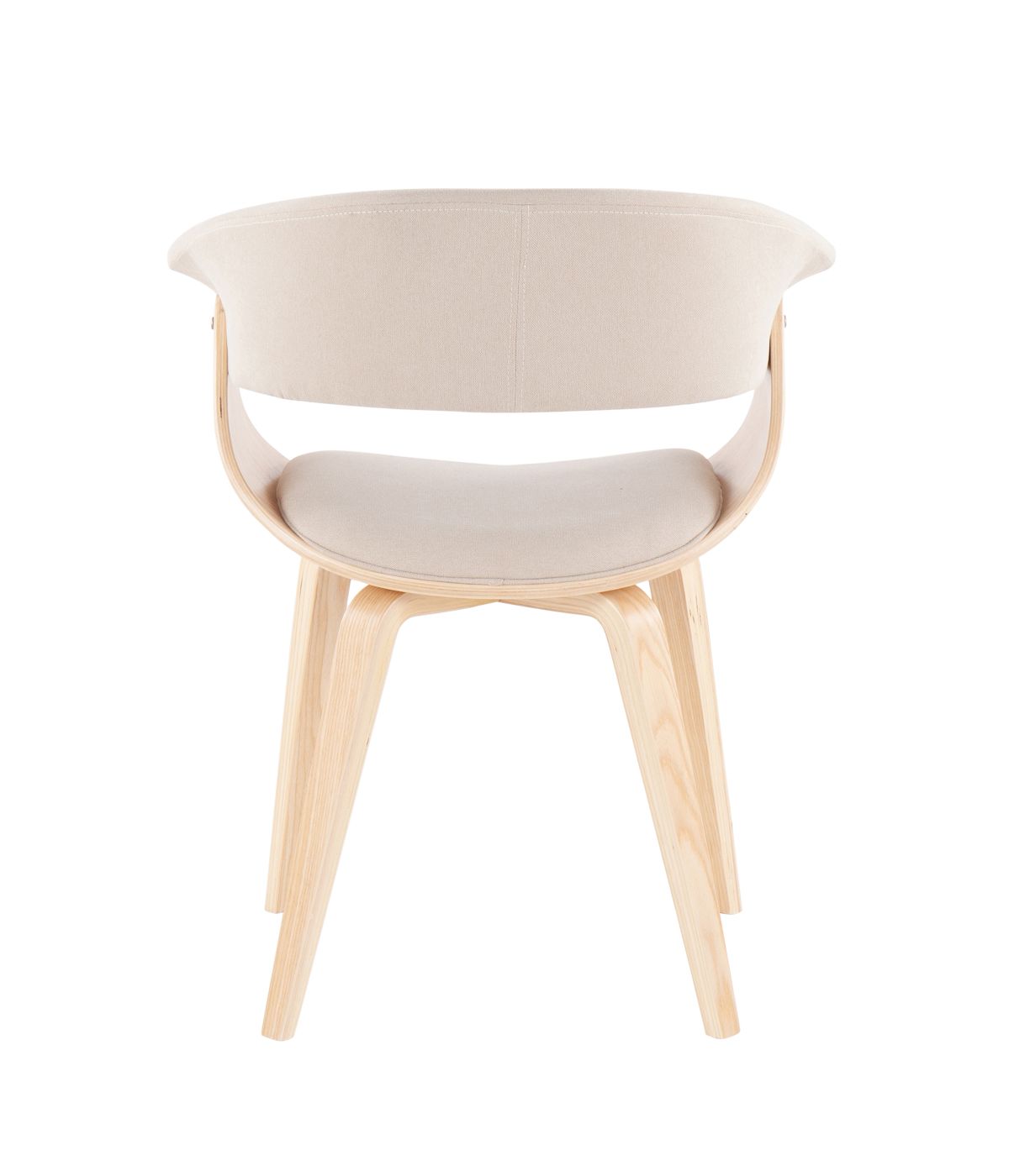  LumiSource Vintage Mod Chair Natural & Cream - Natural & Cream - Bonton