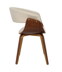 Vintage Mod Chair Walnut & Cream