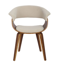 Vintage Mod Chair Walnut & Cream